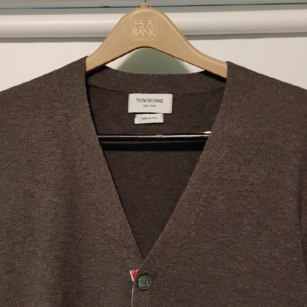 Thom Browne Men's Dark Gray Cardigan